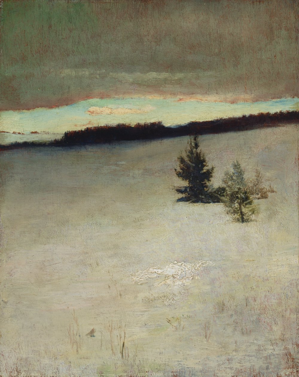 Champ de neige, matin, Roxbury - John La Farge