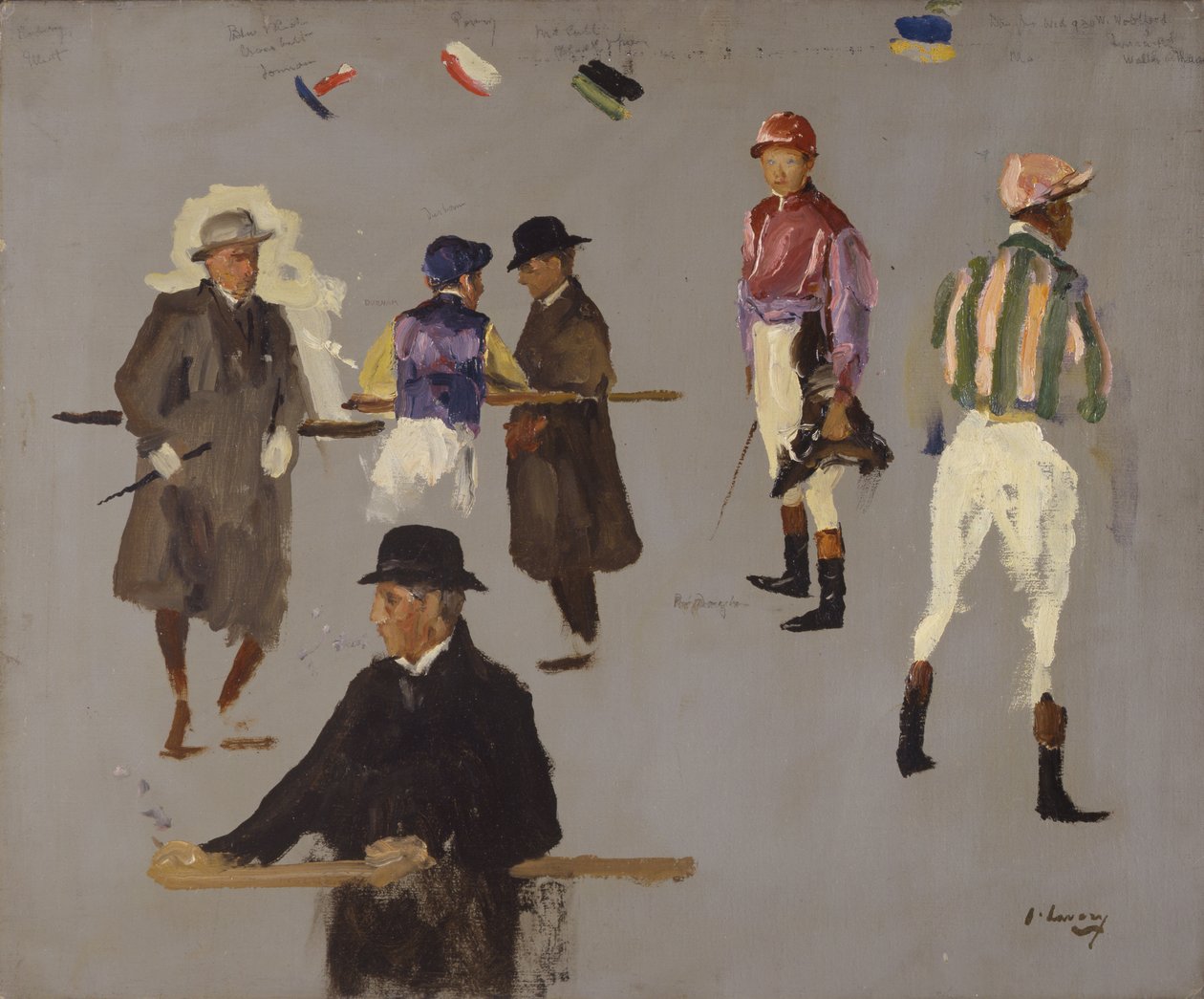 Jockeys et propriétaires à Epsom - John Lavery
