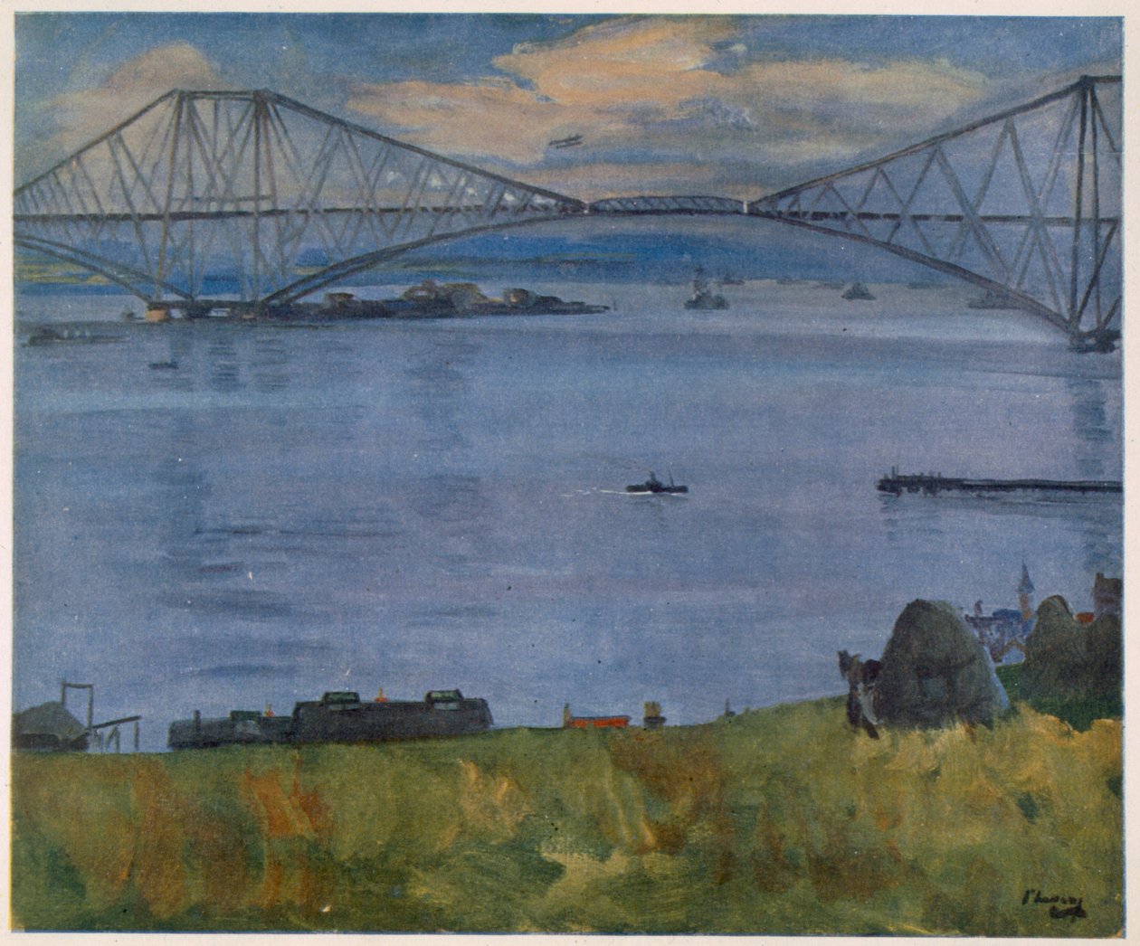 Le pont du Forth, 1914, des artistes britanniques au front, continuation du Front occidental, 1918 - John Lavery
