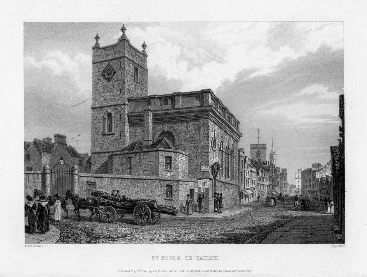 Église de Saint Peter le Bailey, Oxford, 1835 - John Le Keux