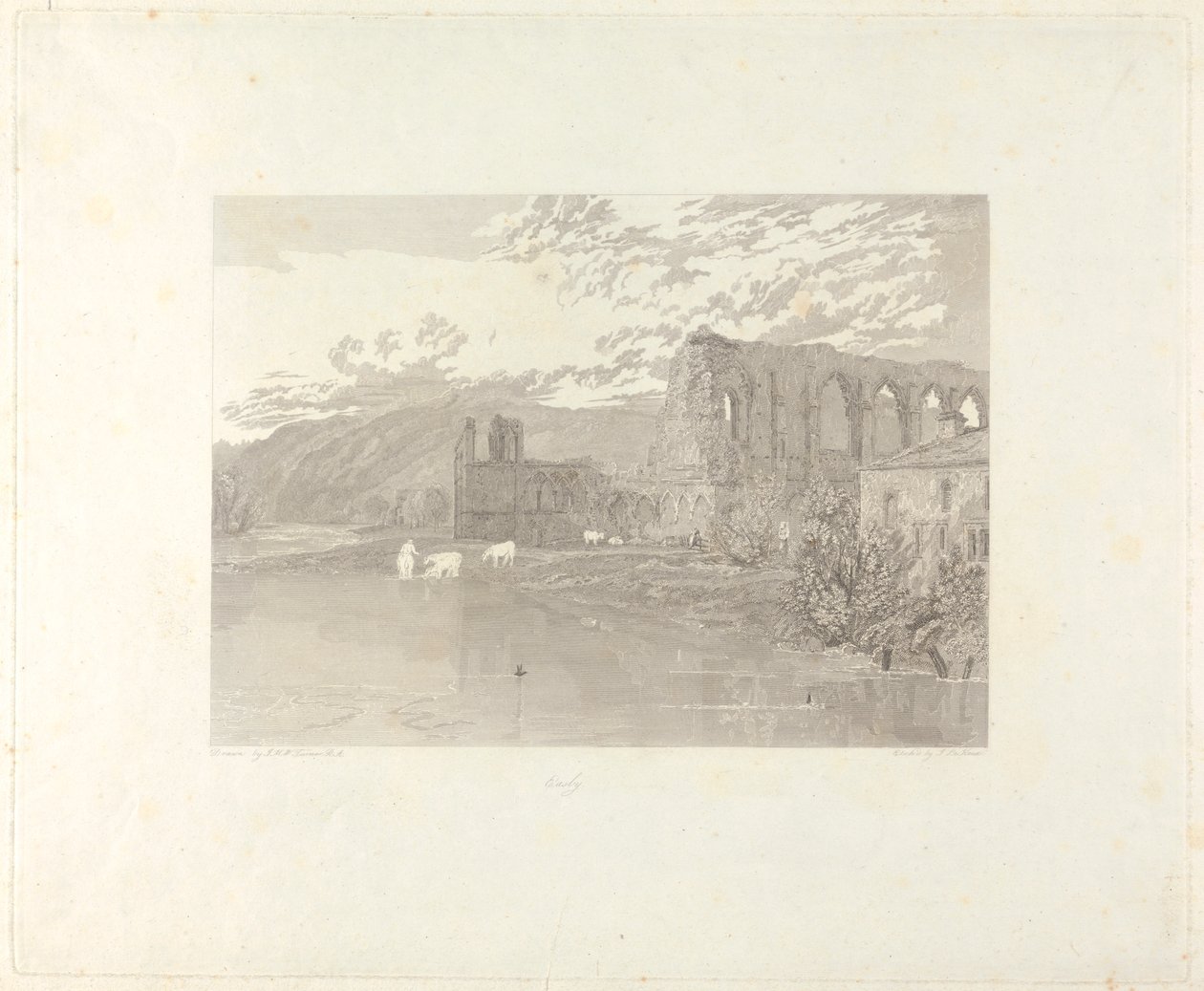 Abbaye de Sainte-Agathe, Easby - John Le Keux