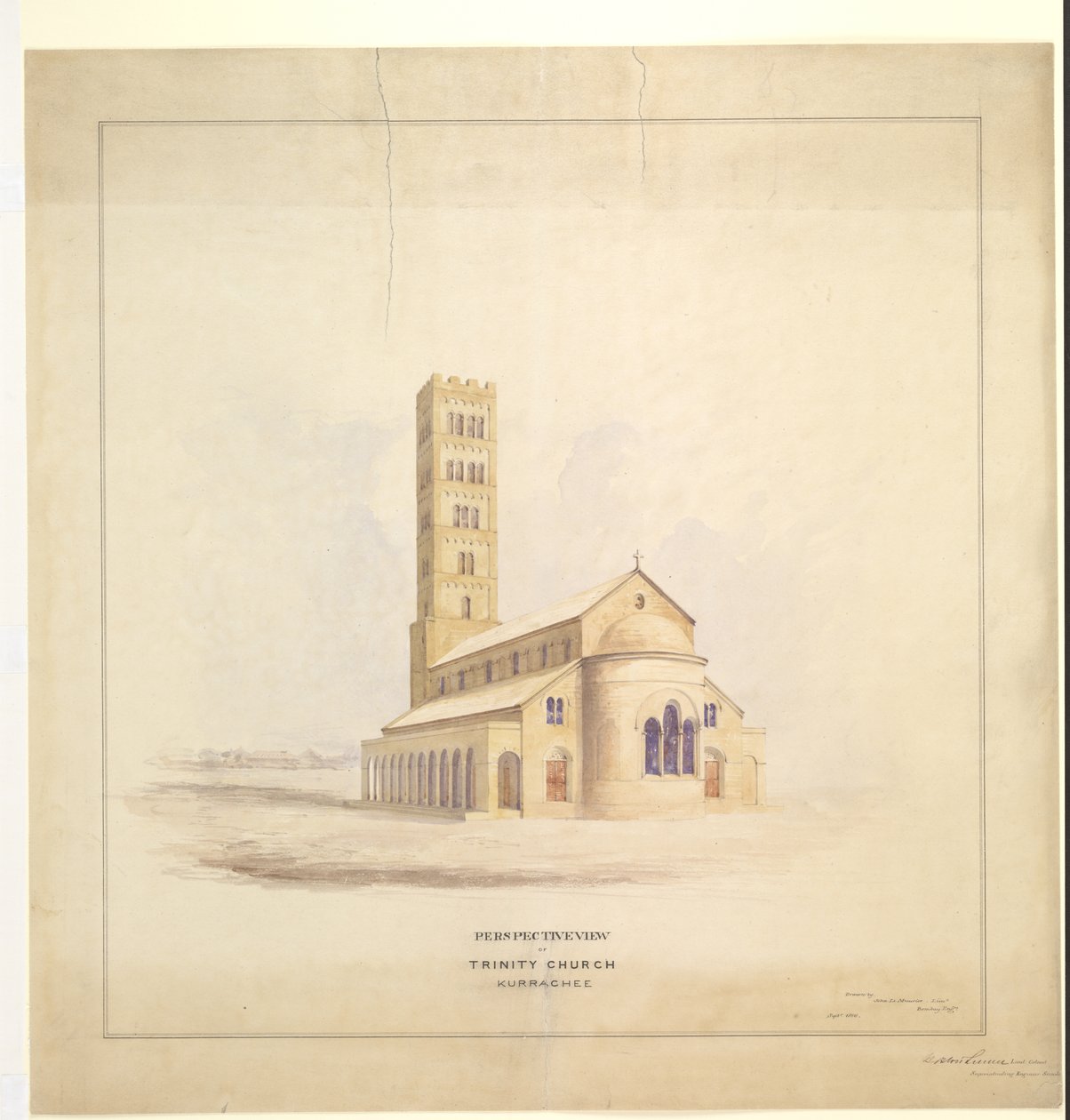 Église de la Trinité, Kurrachee (Karachi), septembre 1856 - John Le Mesurier