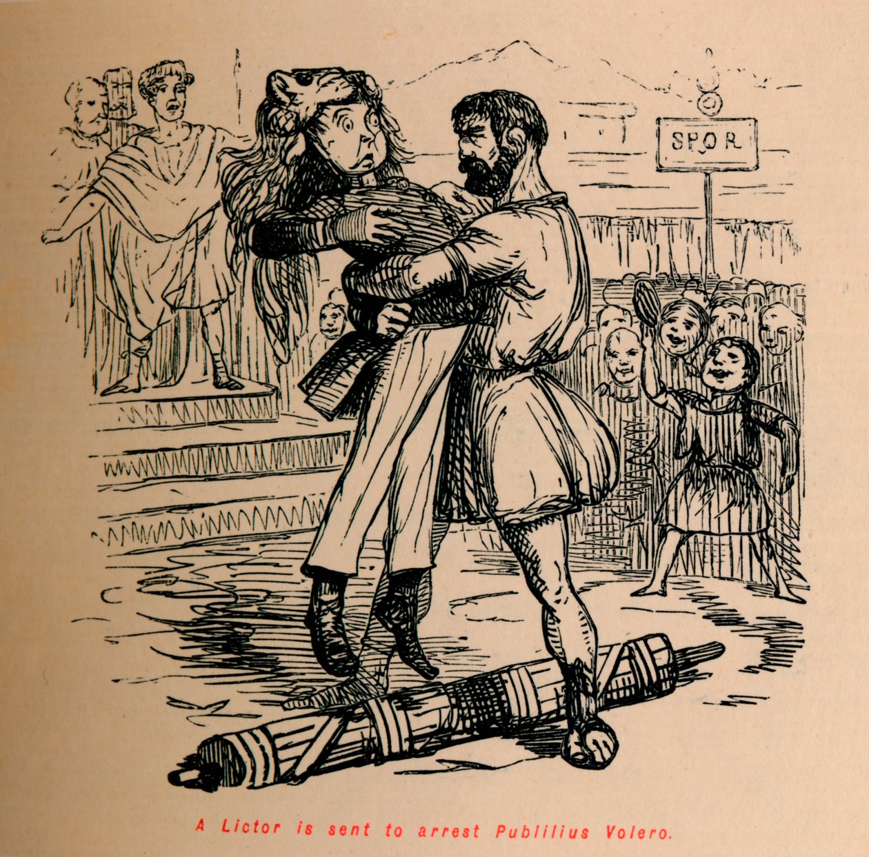 Un licteur est envoyé pour arrêter Publilius Volero, 1852 - John Leech