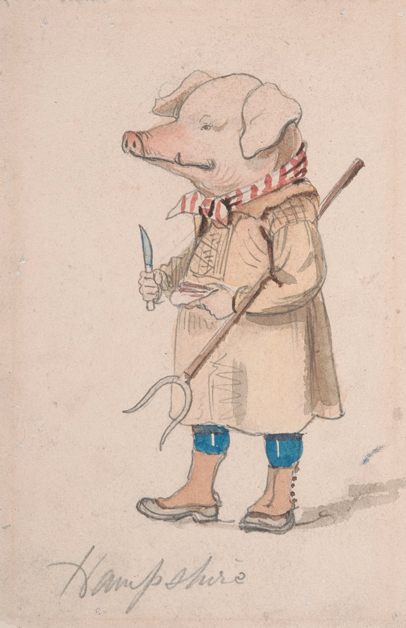 Caricature du comté de Hampshire - John Leech