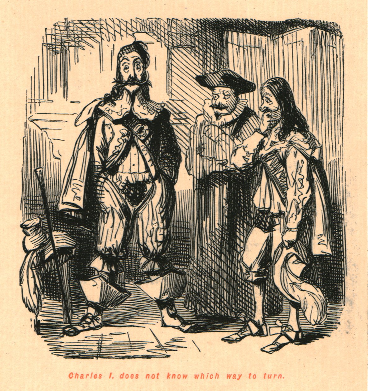 Charles Ier ne sait pas où se tourner, 1897 - John Leech