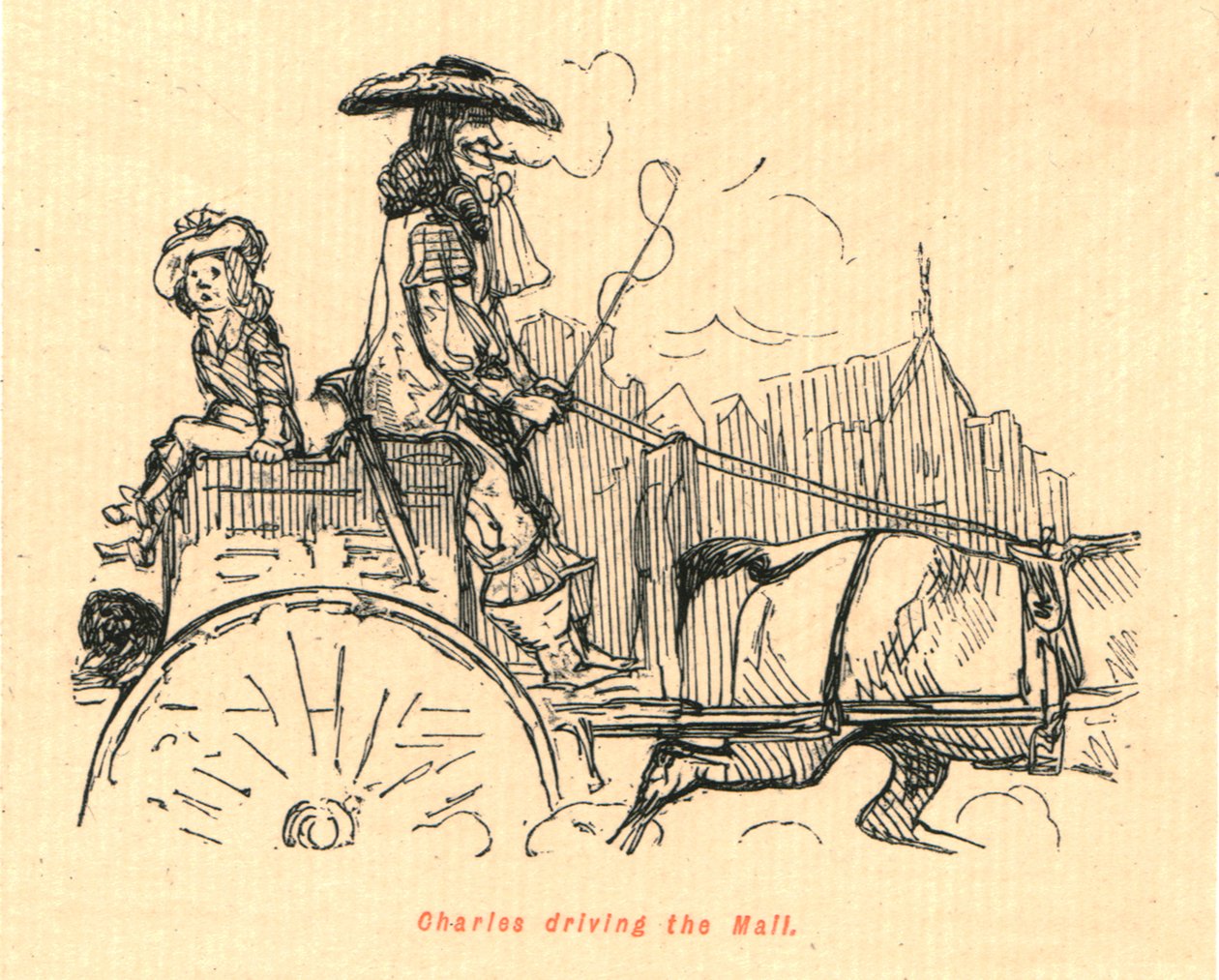 Charles conduisant le Mall - John Leech