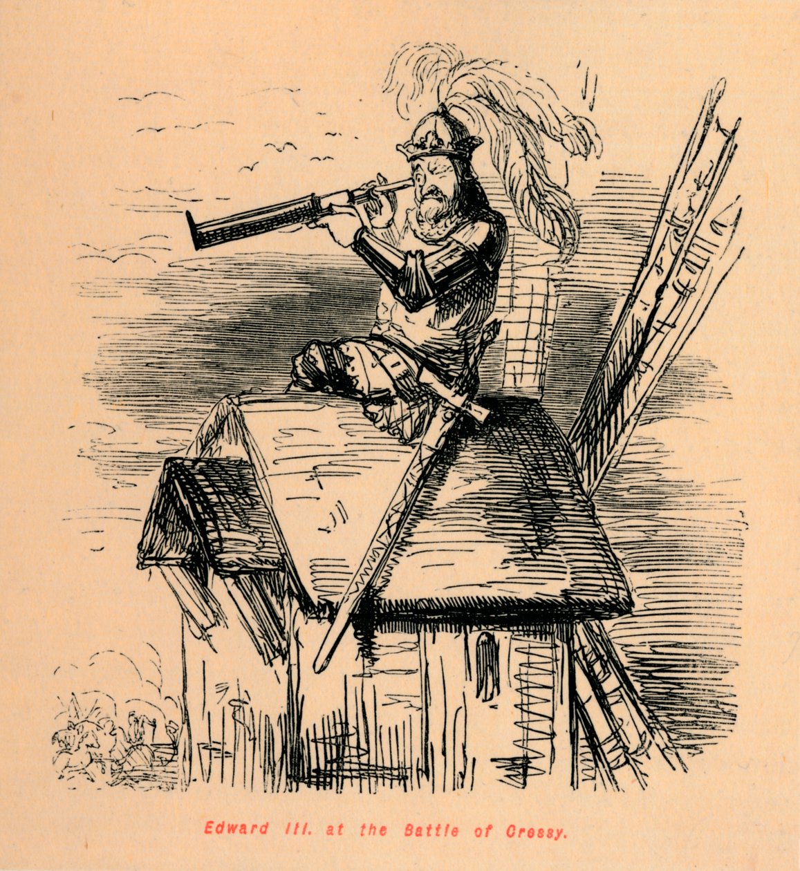 Édouard III à la bataille de Crécy, vers 1860 - John Leech