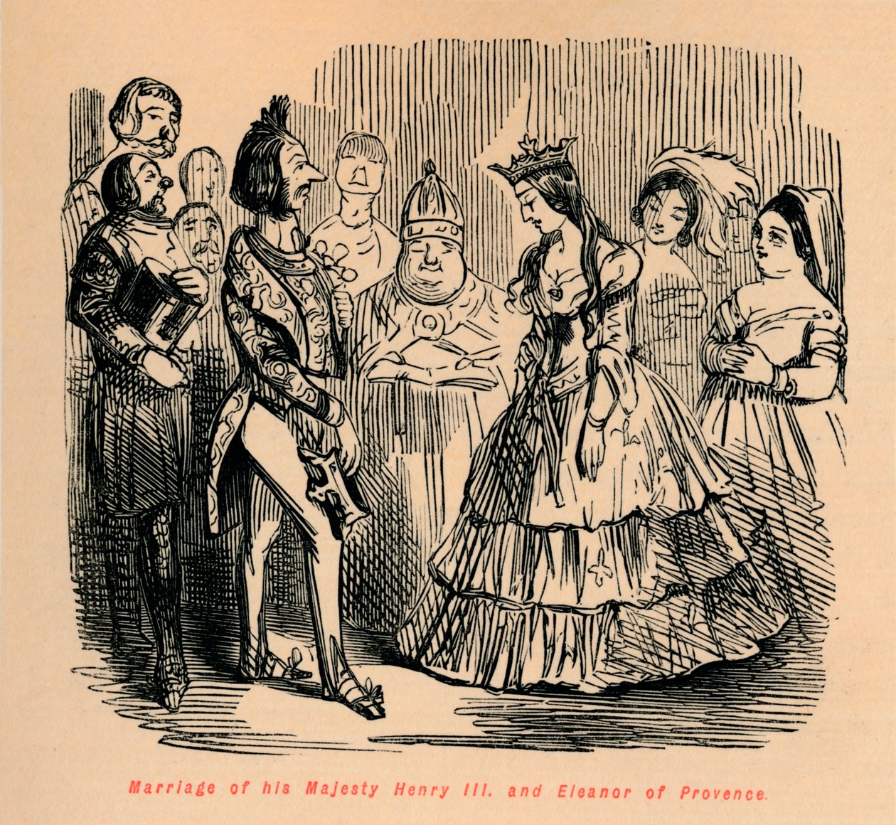 Mariage de Sa Majesté Henri III et Éléonore de Provence, vers 1860 - John Leech
