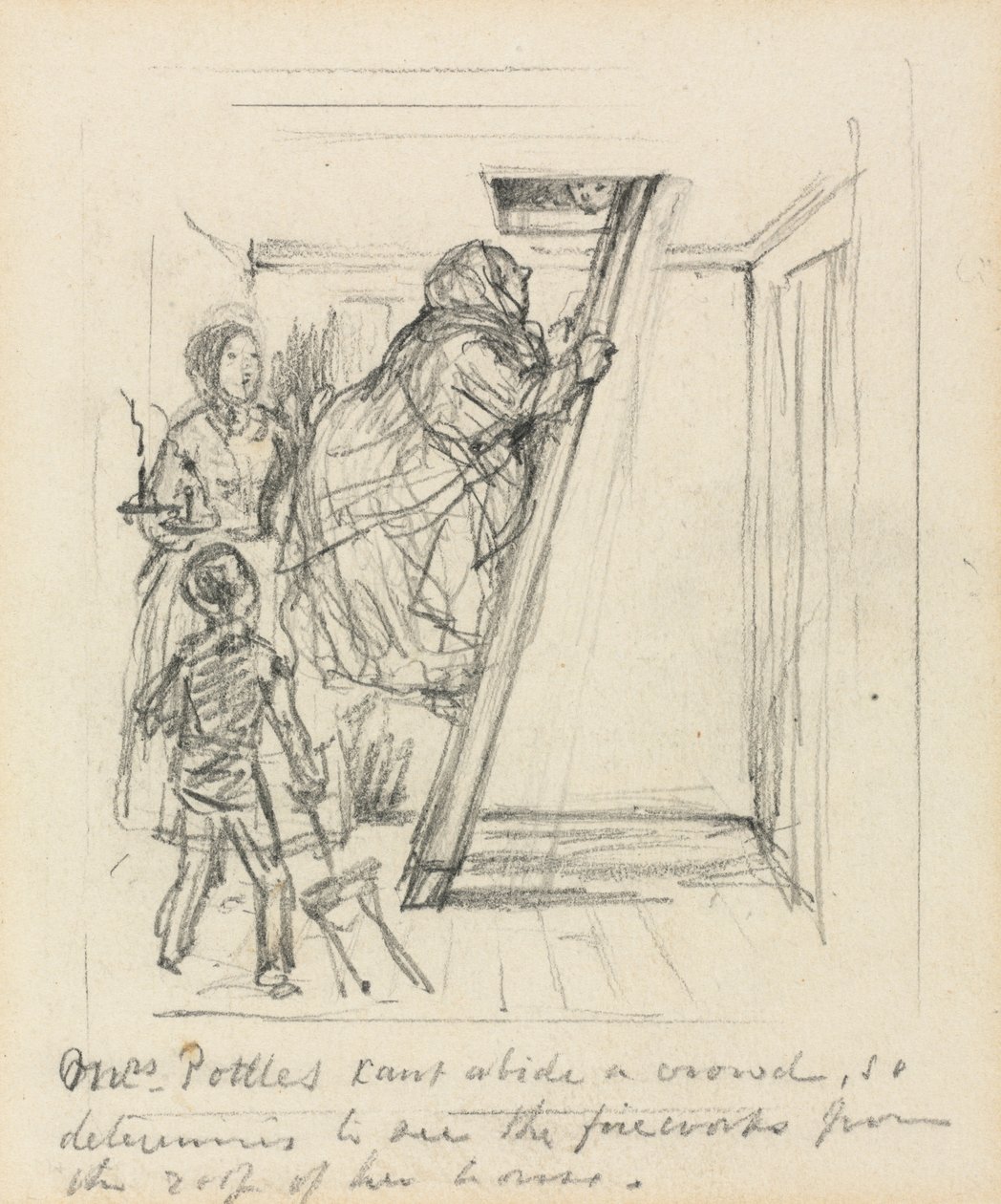 "Mme Pottles ne supporte pas la foule" - John Leech