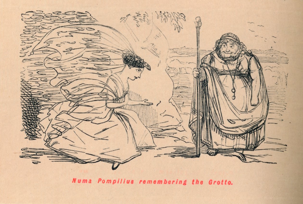 Numa Pompilius se souvenant de la grotte, 1852 - John Leech