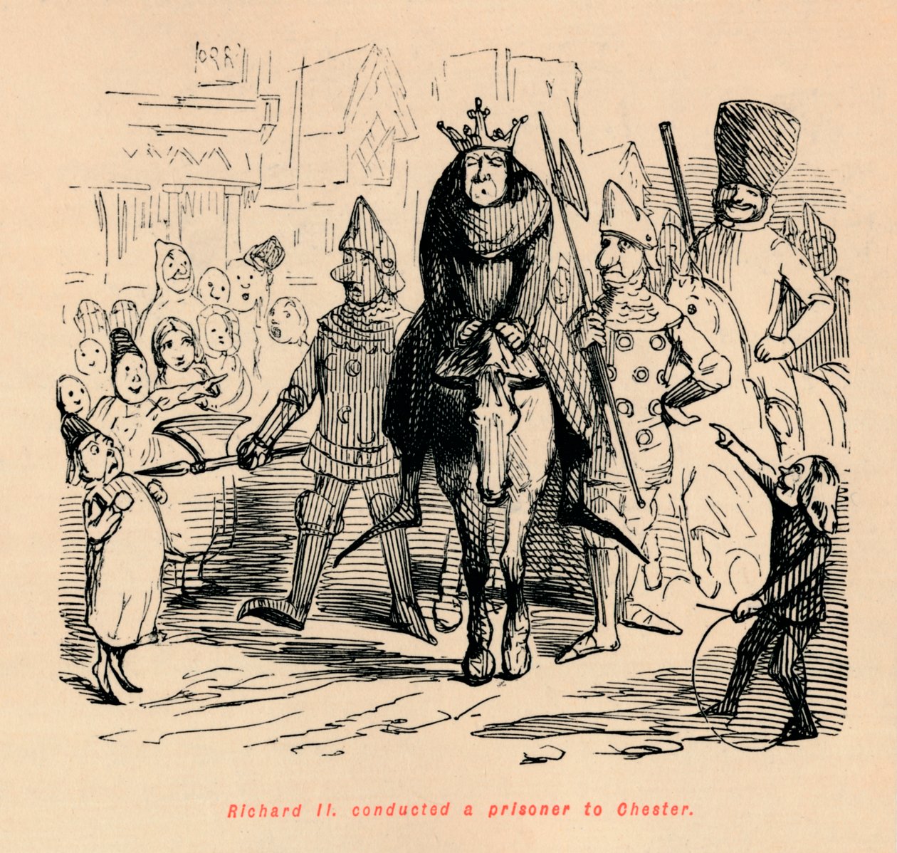 Richard II conduit prisonnier à Chester, vers 1860 - John Leech