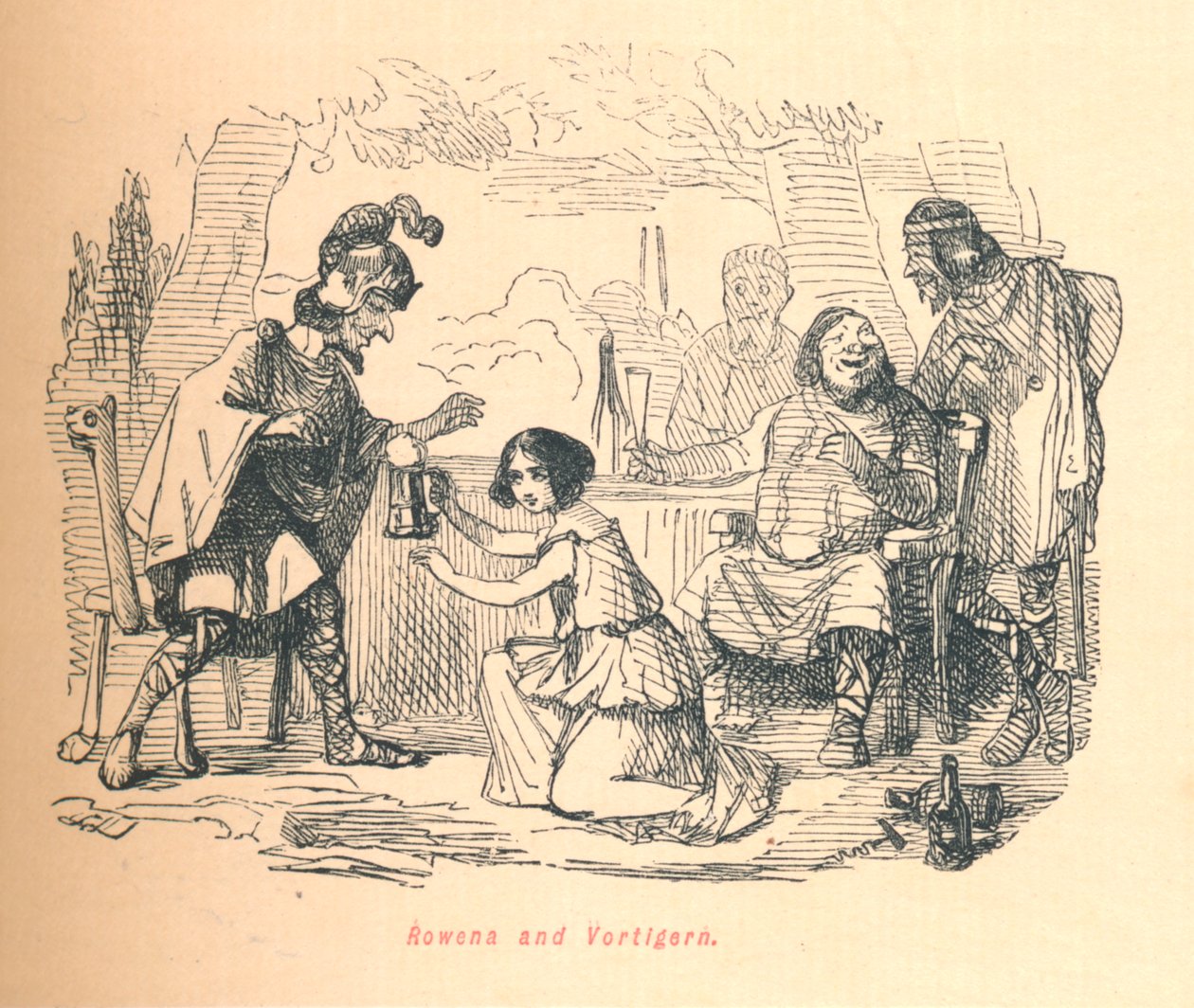 Rowena et Vortigern, vers 1860 - John Leech