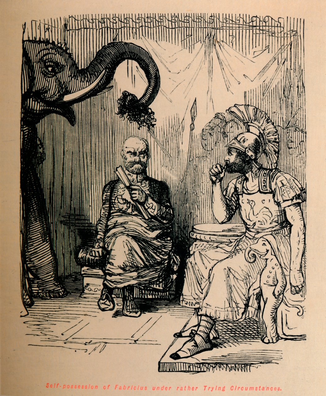 Sang-froid de Fabricius dans des circonstances plutôt difficiles, 1852 - John Leech