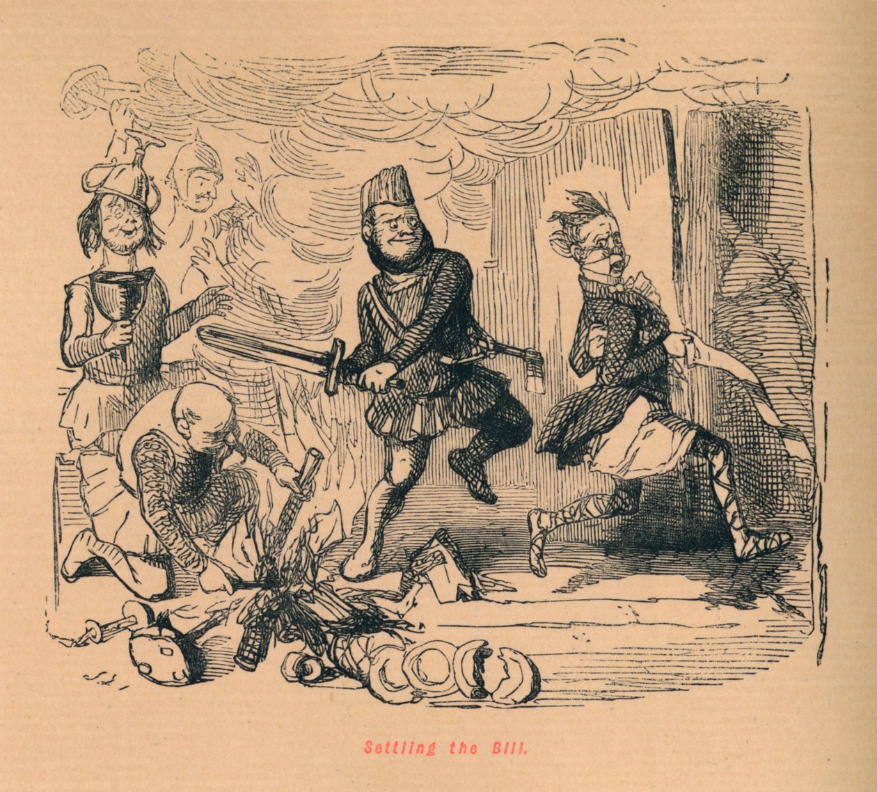 Régler la note, vers 1860 - John Leech