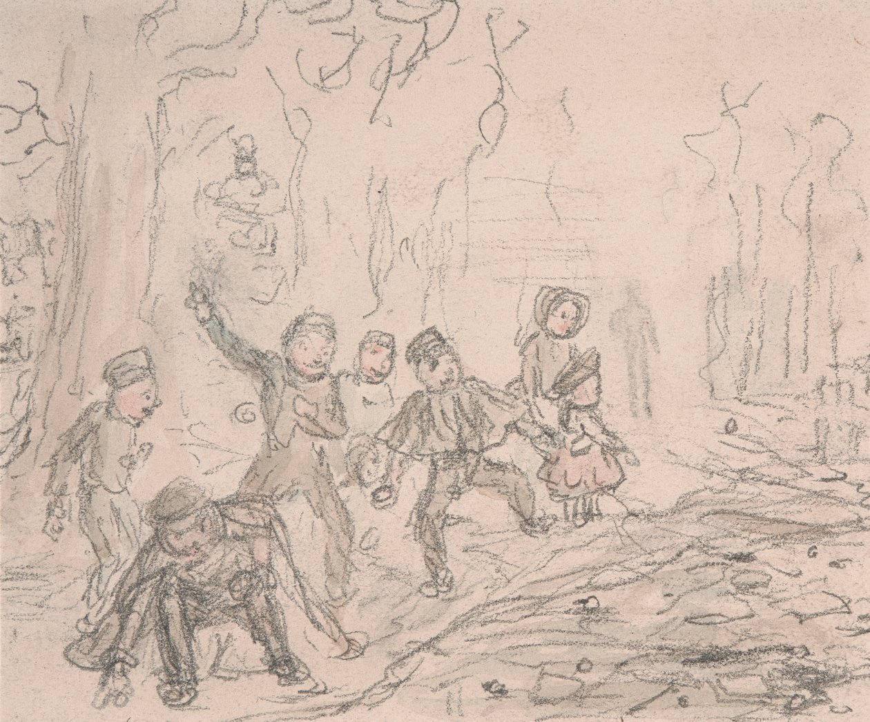 Bataille de boules de neige - John Leech