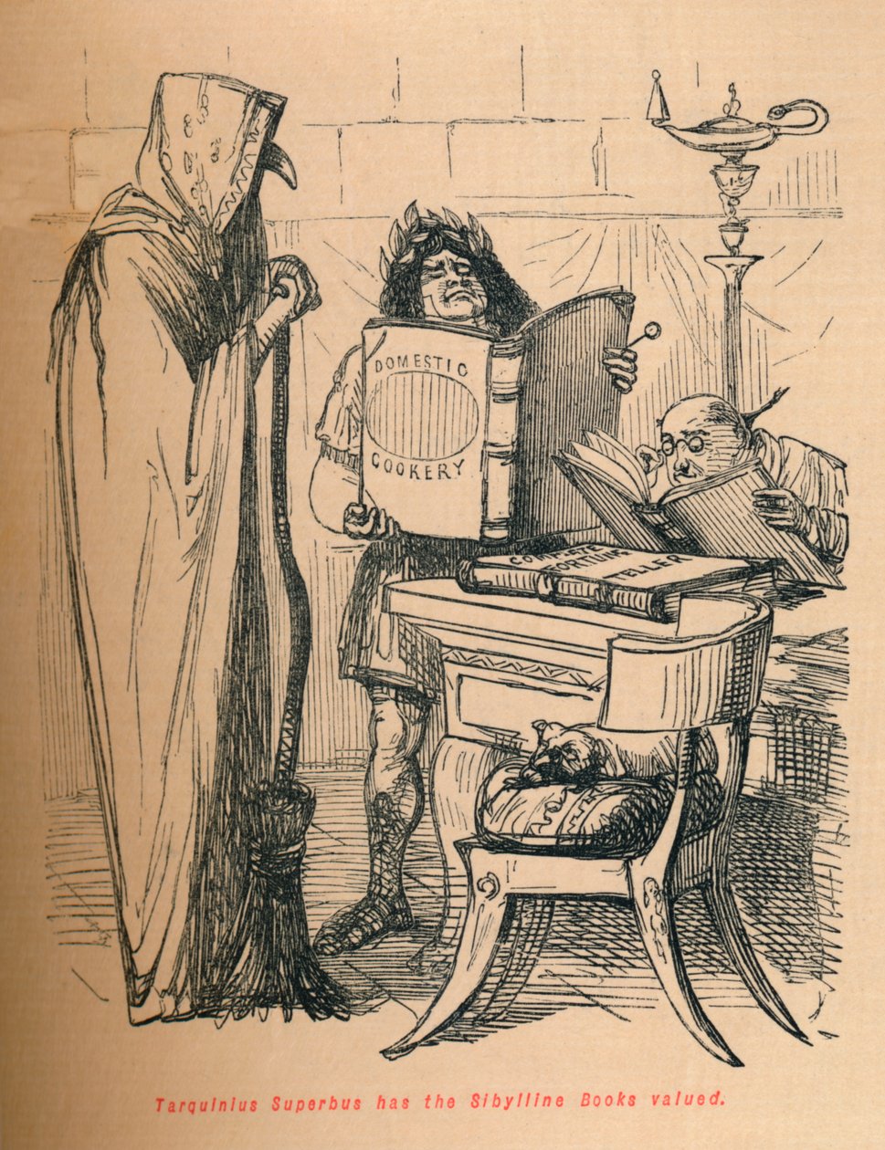 Tarquinius Superbus fait évaluer les Livres Sibyllins, 1852 - John Leech