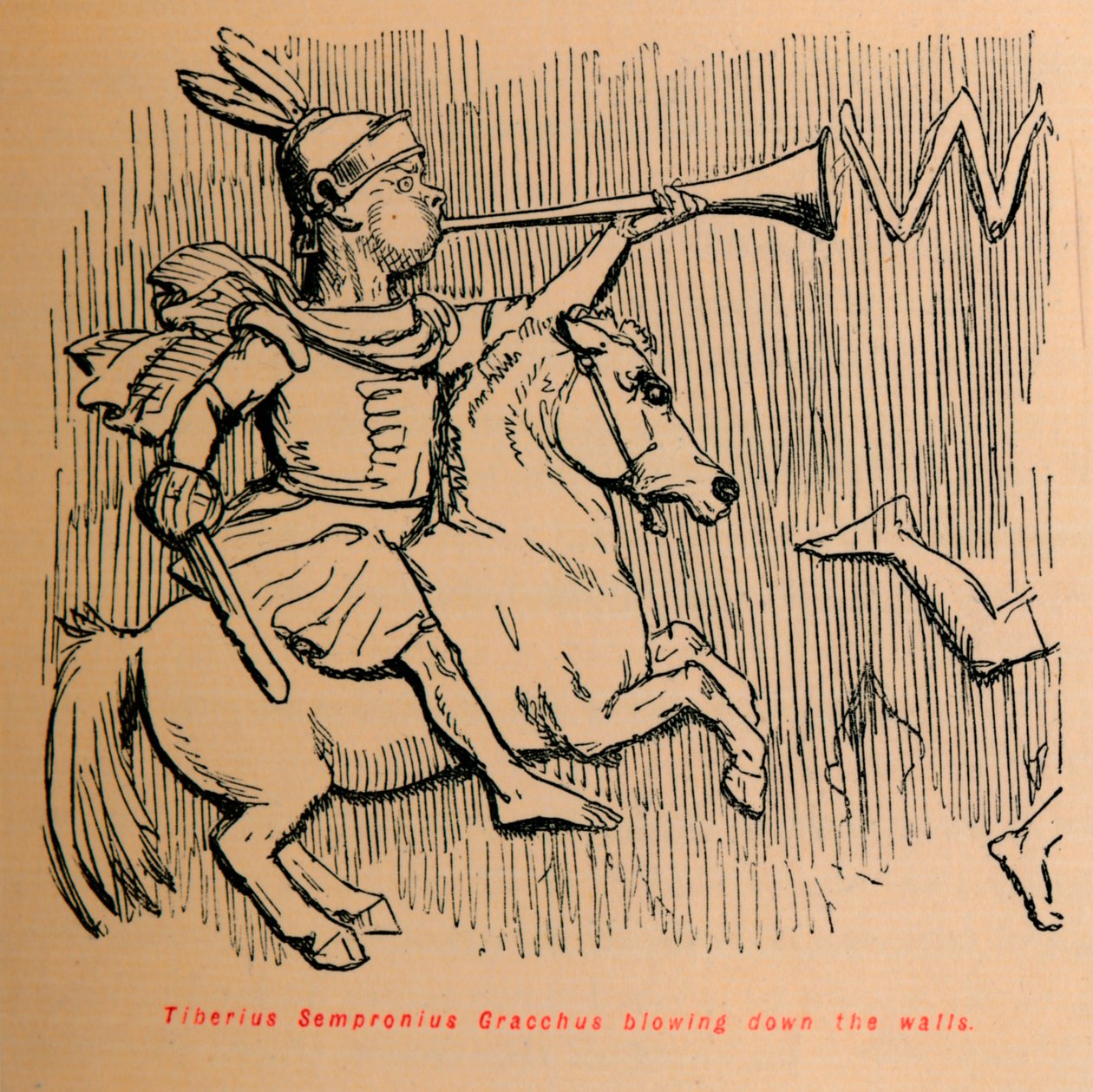 Tiberius Sempronius Gracchus détruisant les murs, 1852 - John Leech