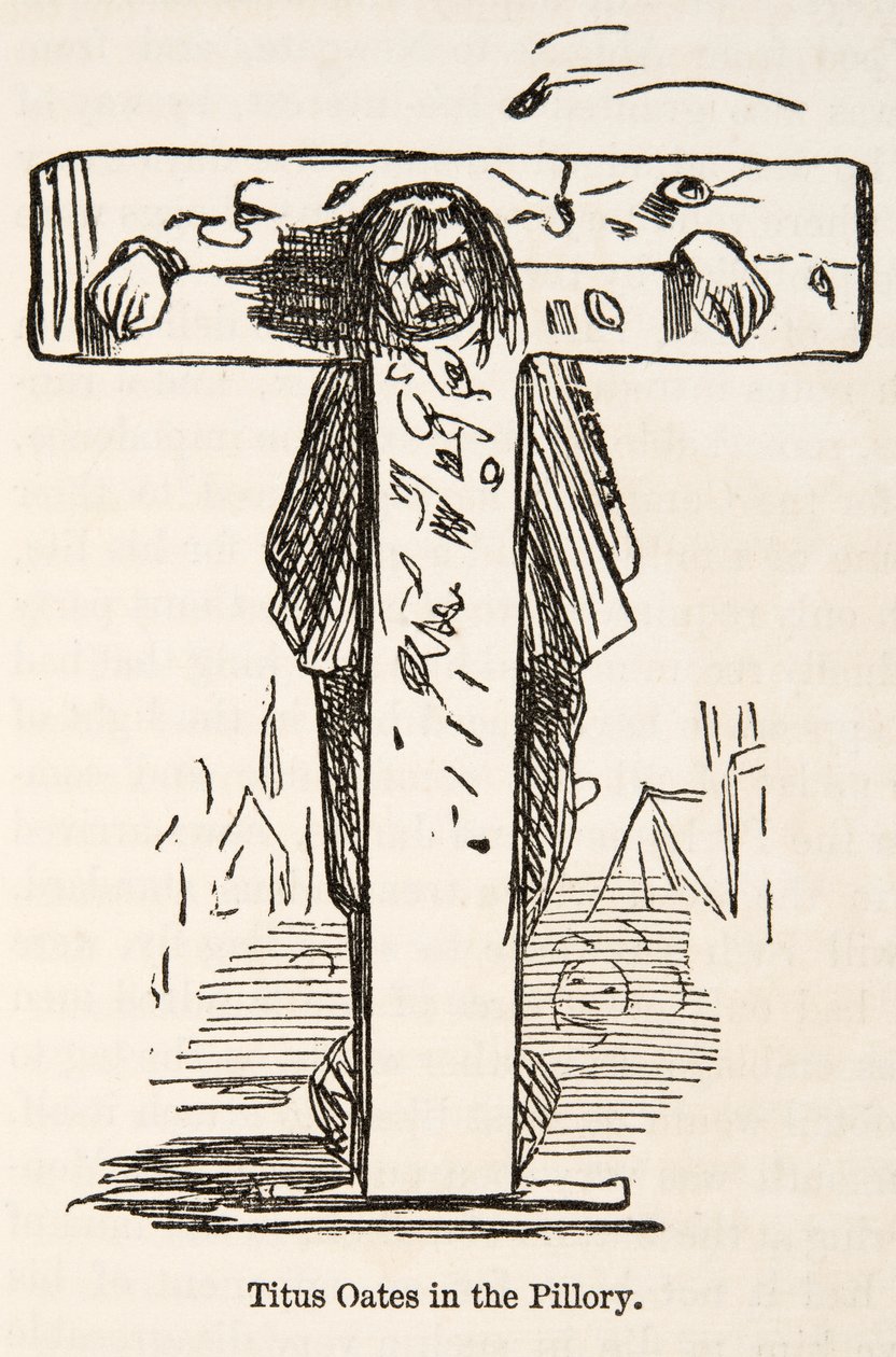 Titus Oates au pilori, de The Comic History of England, pub. 1864 - John Leech