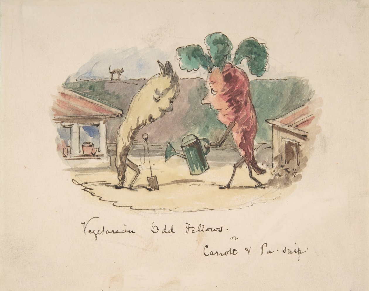 Odd Fellows végétariens : ou, Carotte et Panais - John Leech