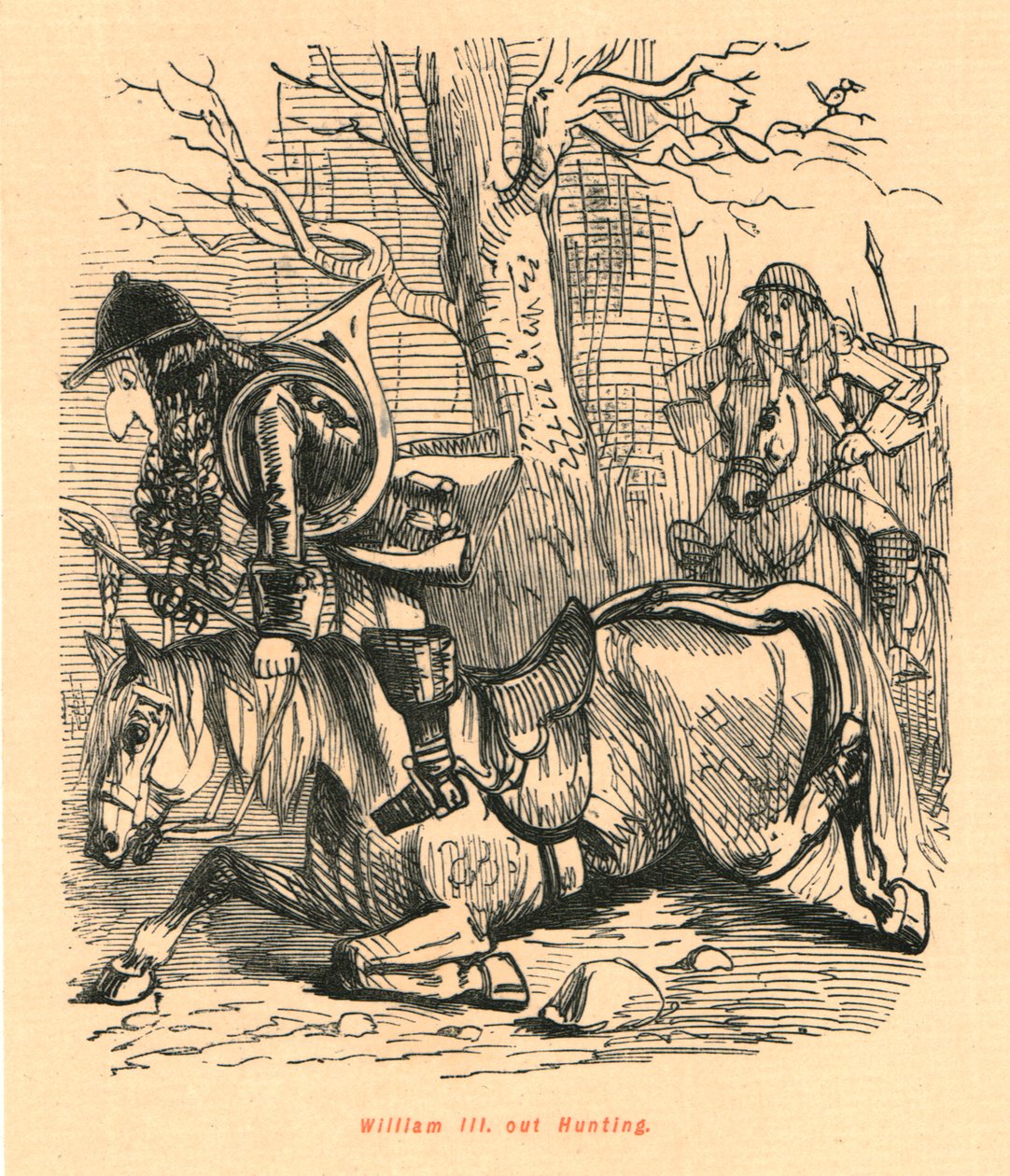 Guillaume III à la chasse - John Leech