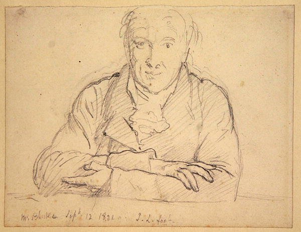 Blake en buste, de face, bras croisés - John Linnell
