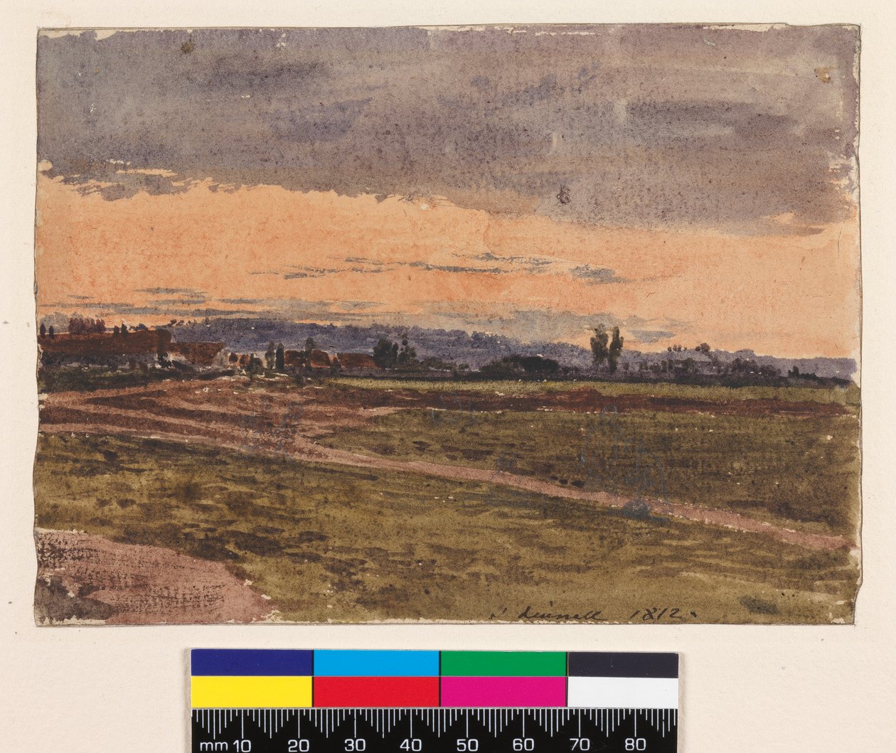 Recto : Coucher de soleil. Verso : Une esquisse pour le même sujet, 1812 - John Linnell