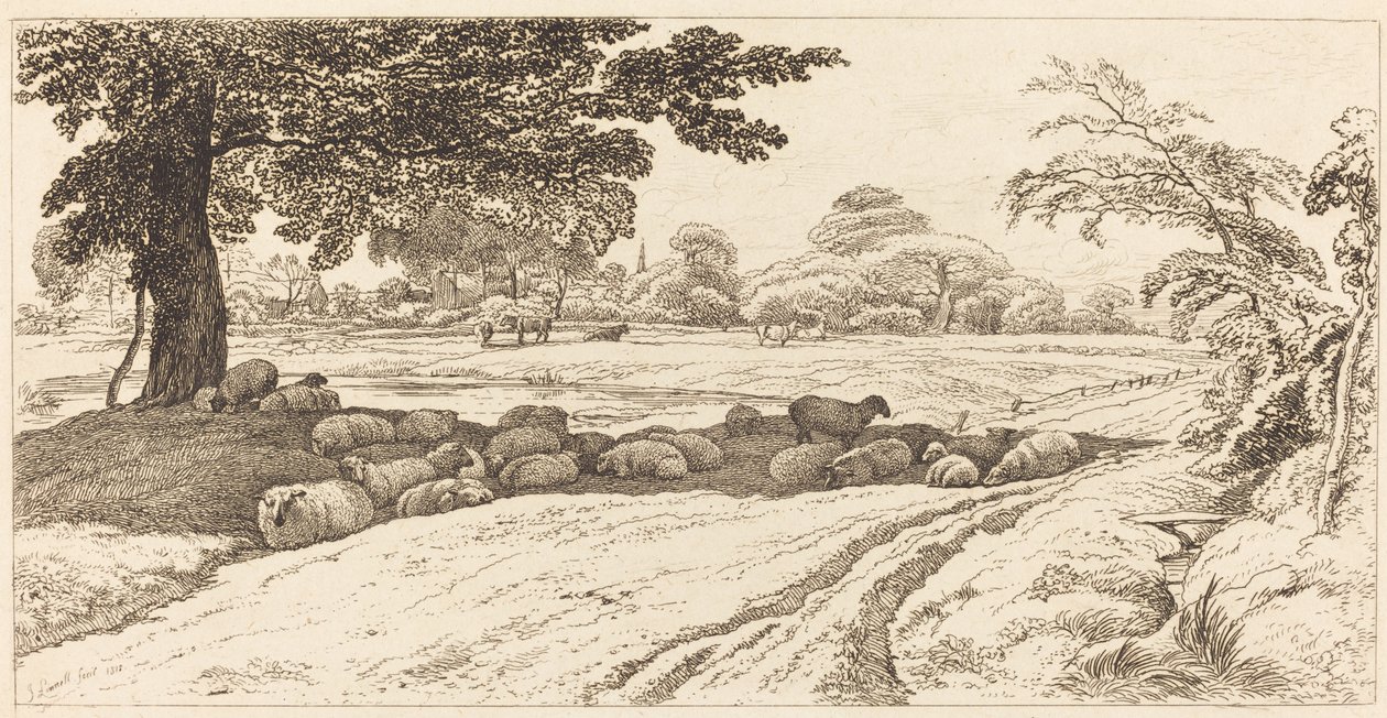 Moutons à midi - John Linnell