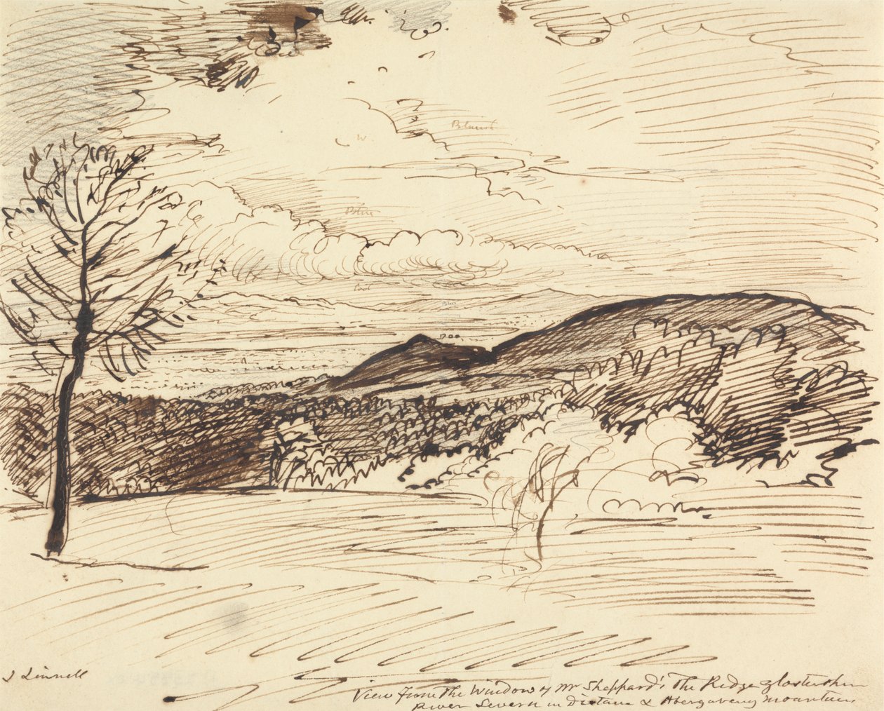 Vue depuis la fenêtre de M. Sheppard, The Ridge, Gloucestershire - John Linnell