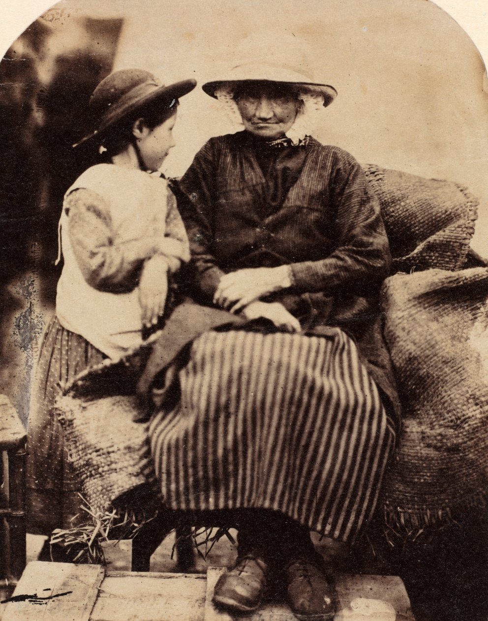 Serviteurs à Rhagatt, Corwen, Pays de Galles du Nord, vers 1860 - John Lloyd