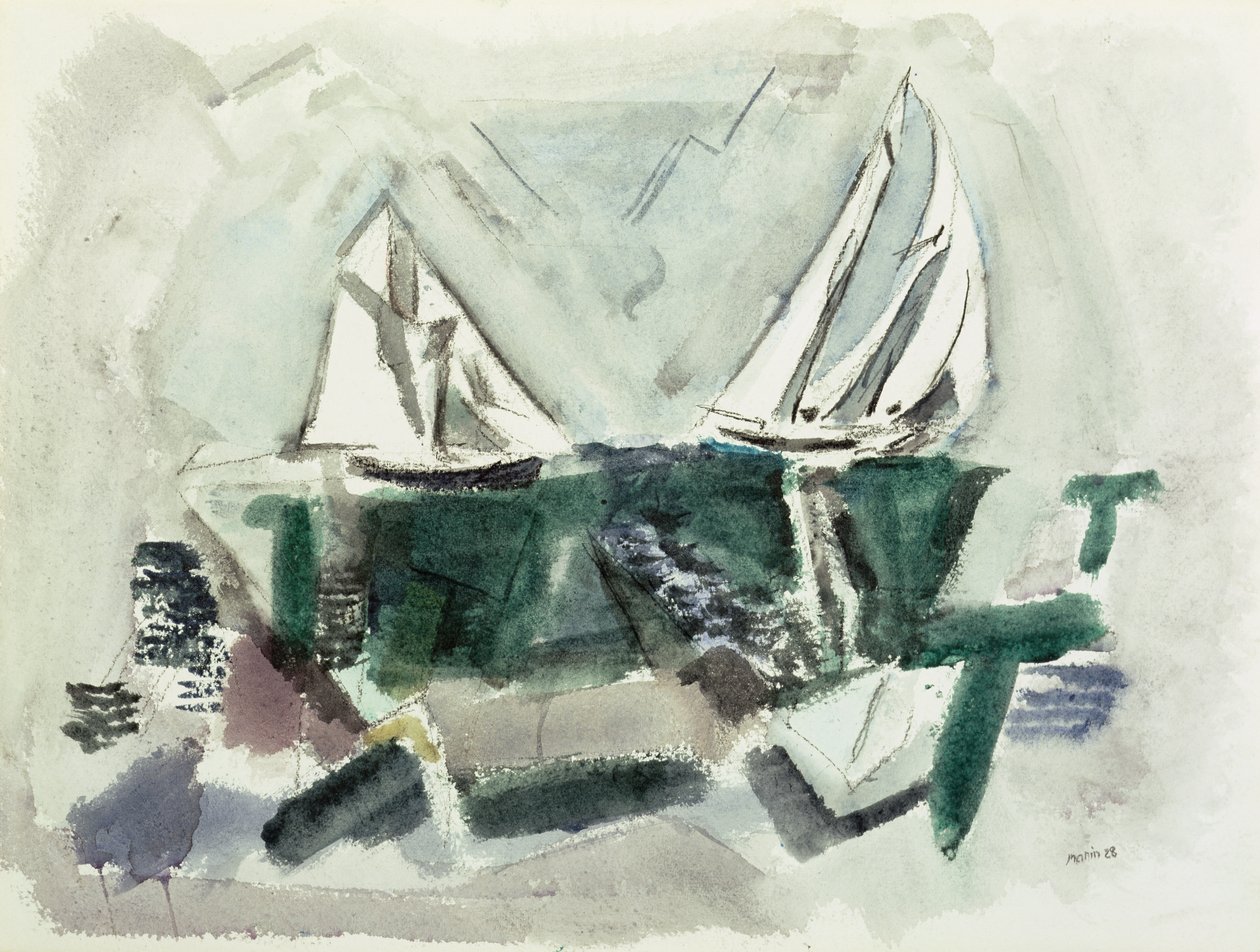 Schooner Yachts, Dear Isle, Maine - John Marin