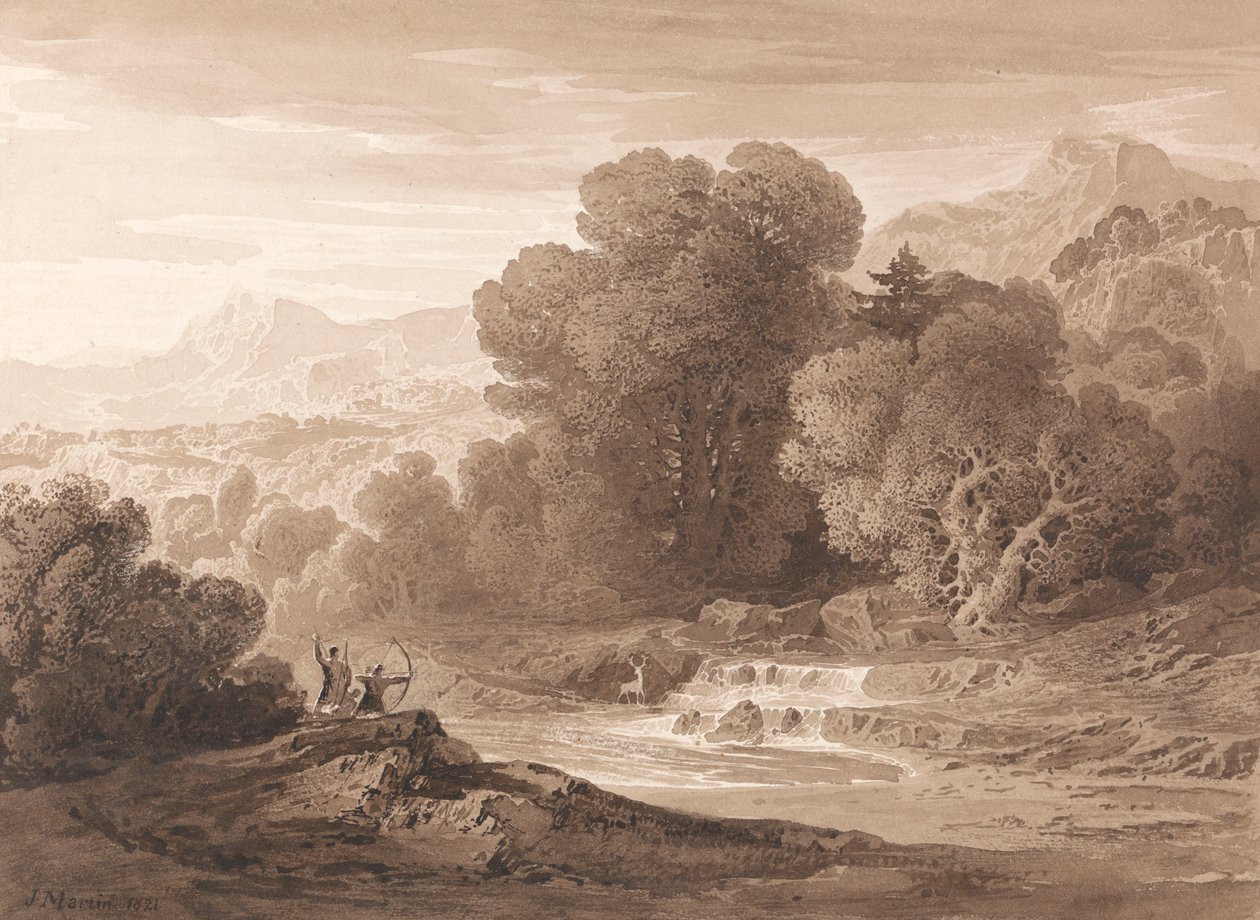 Archers traquant un cerf - John Martin