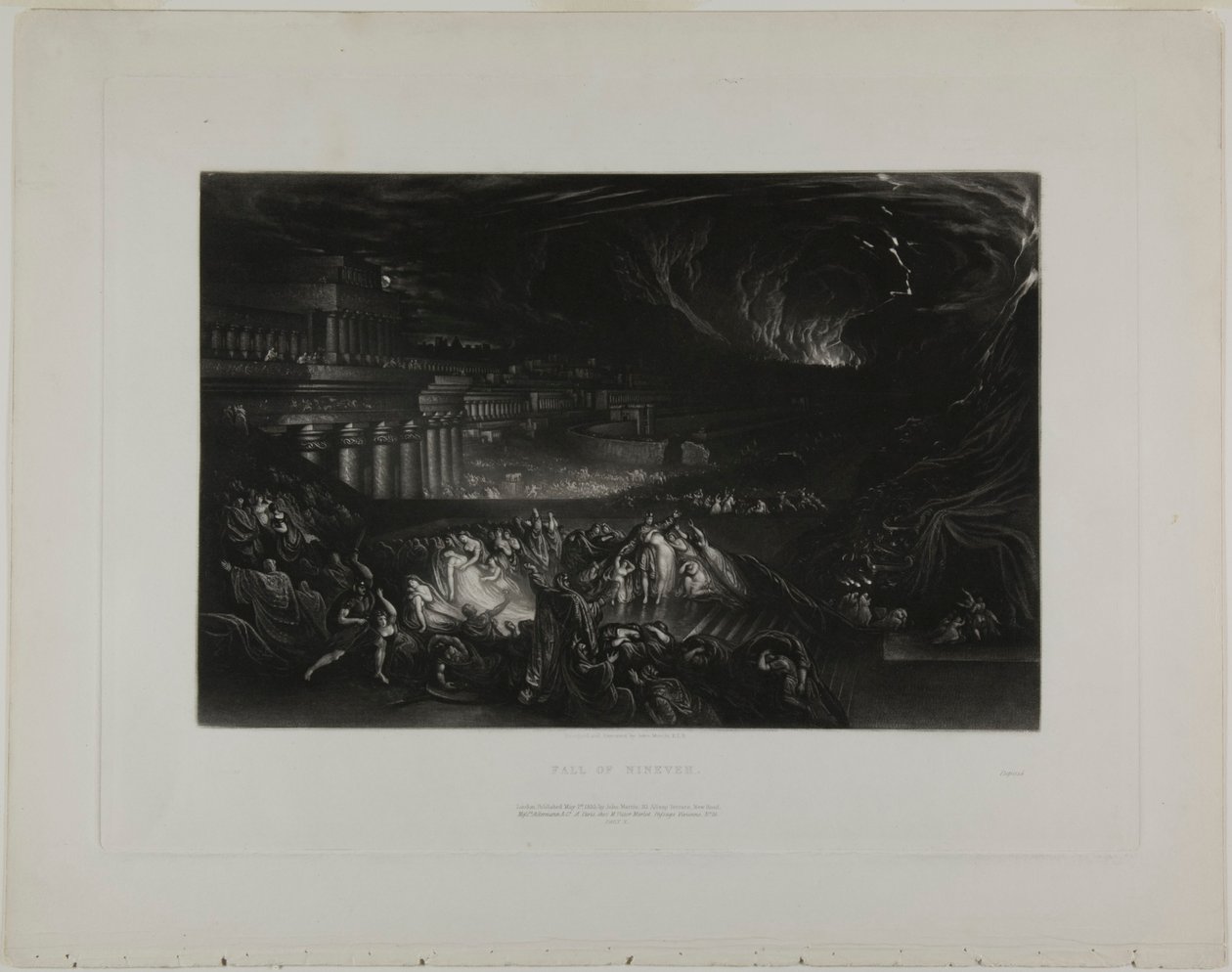 Chute de Ninive, des Illustrations de la Bible - John Martin