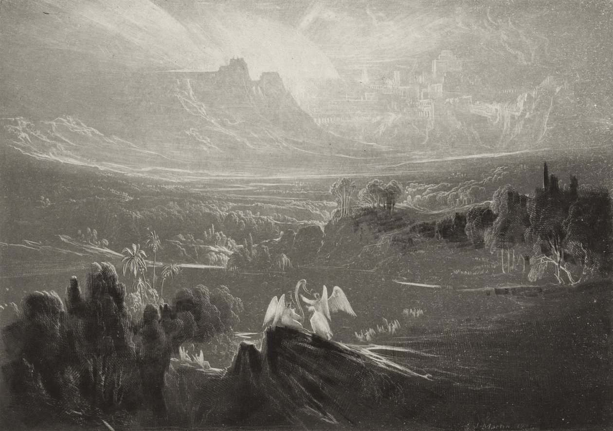 Le paradis - Les rivières de la félicité, c.1827 - John Martin