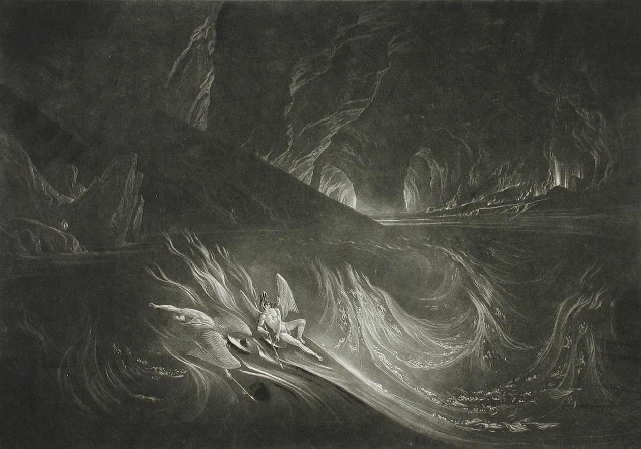 Lucifer sur le lac en feu - John Martin