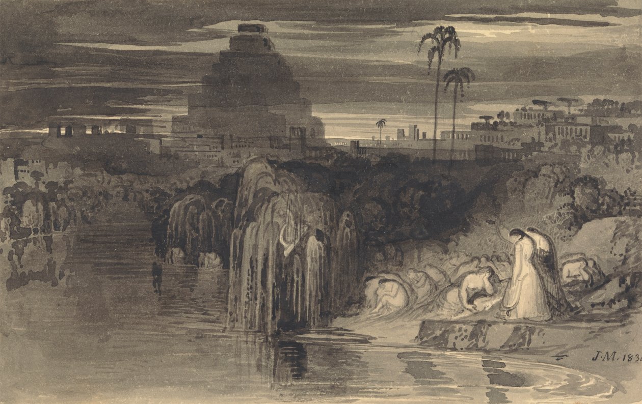Les Filles de Jérusalem pleurant près des eaux de Babylone - John Martin