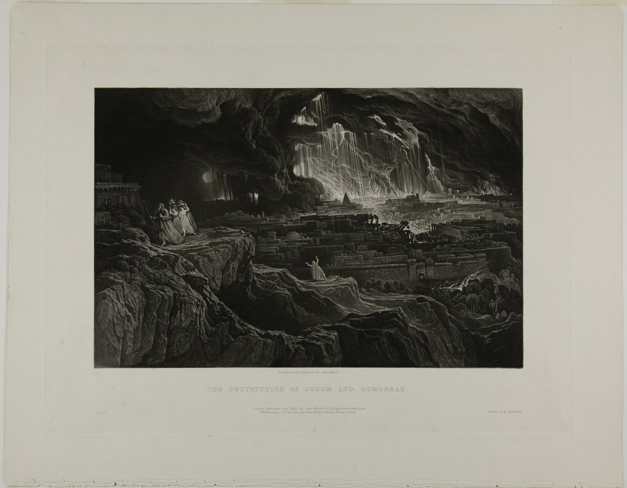La destruction de Sodome et Gomorrhe, des Illustrations de la Bible - John Martin