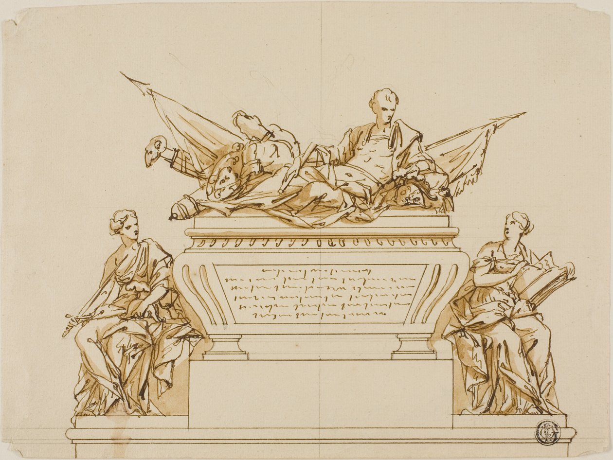 Projet Non Réalisé pour le Monument au Premier Duc de Marlborough - John Michael Rysbrack