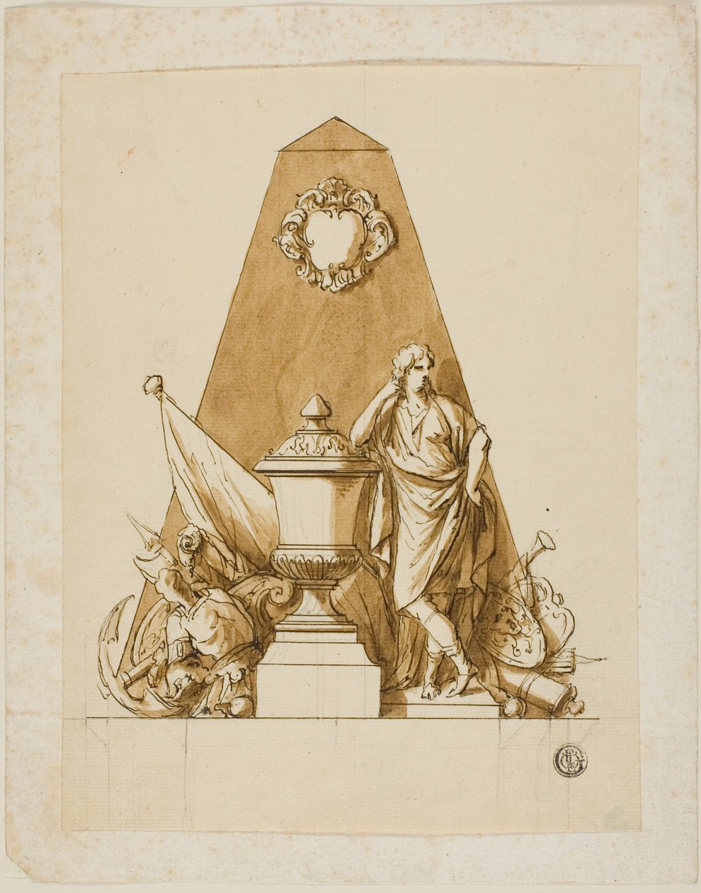 Projet non exécuté pour le monument au premier duc de Marlborough - John Michael Rysbrack