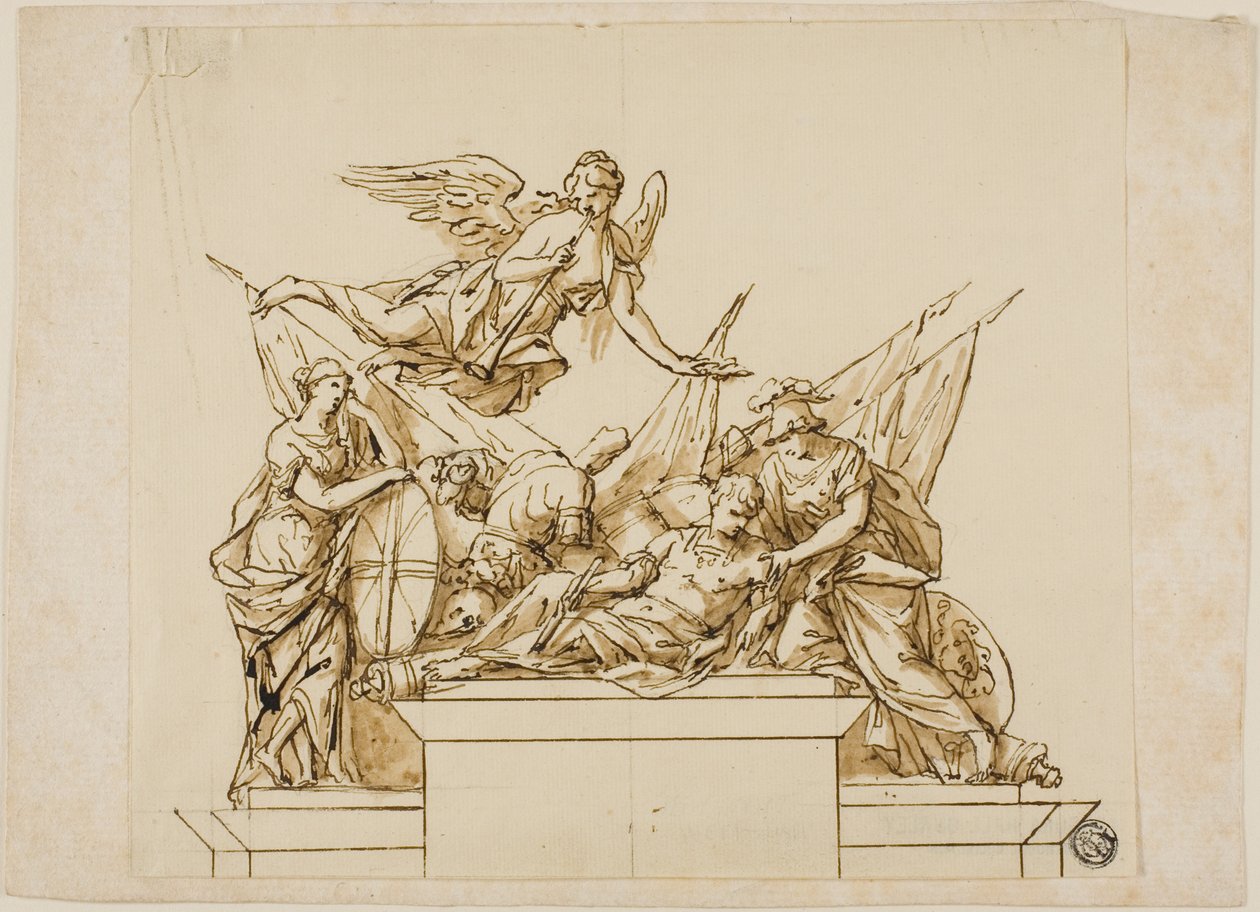 Projet non exécuté pour le monument au premier duc de Marlborough - John Michael Rysbrack
