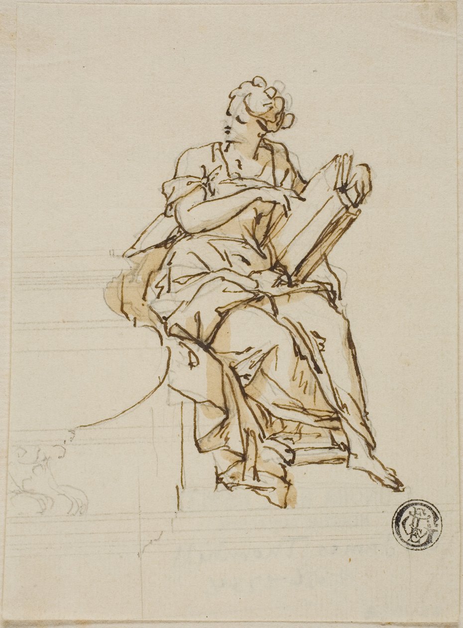 Sagesse : Conception non exécutée pour le monument au premier duc de Marlborough - John Michael Rysbrack