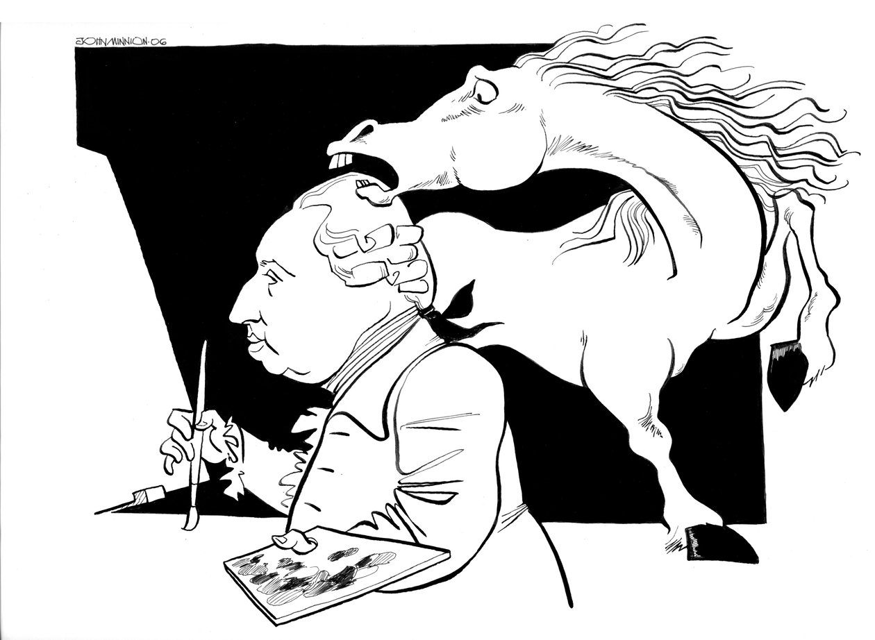 George Stubbs caricature, peintre britannique : 25 août 1724 - 10 juillet 1806 - John Minnion