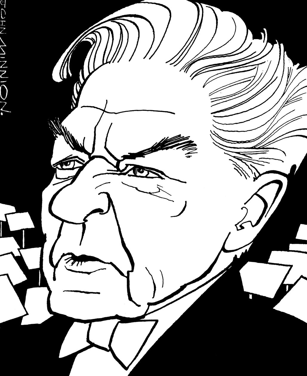 Herbert von Karajan - portrait - John Minnion