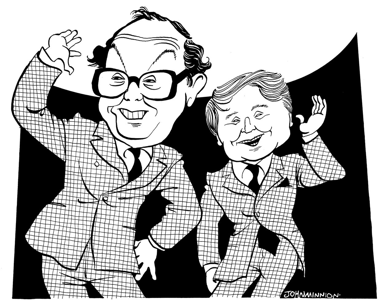 Morcambe et Wise - caricature de John Minnion - John Minnion