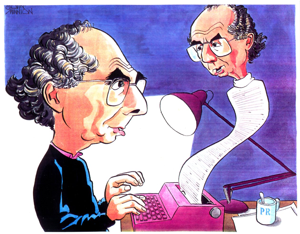 Caricature de Philip Roth - John Minnion