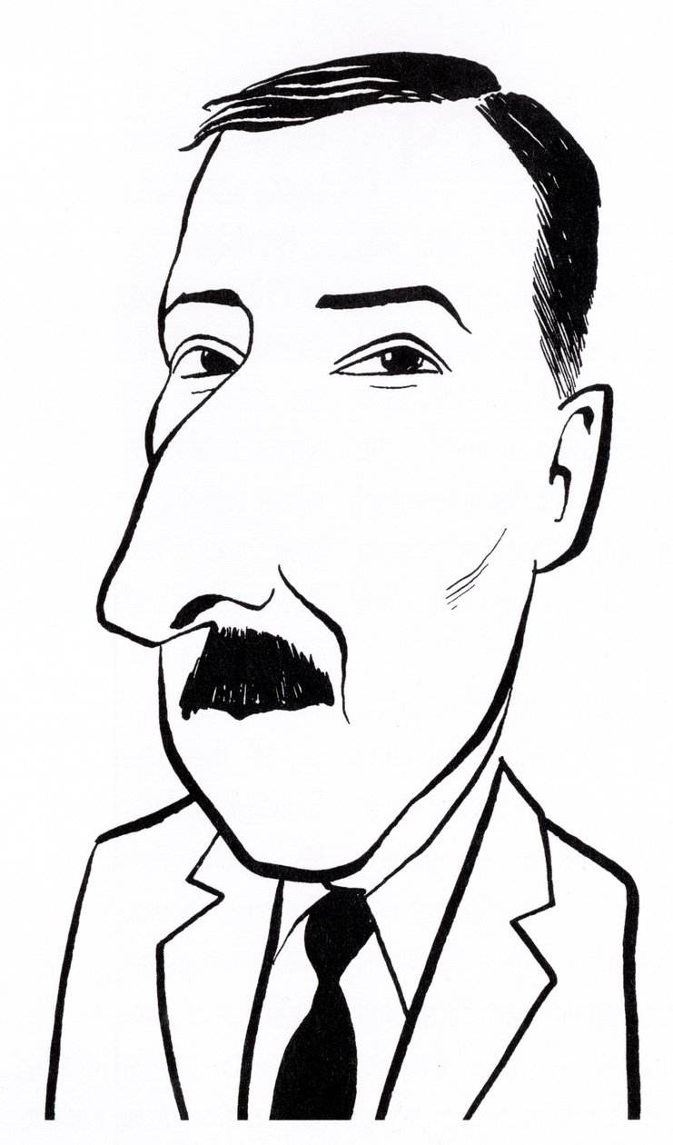 Stefan Zweig, caricature - John Minnion