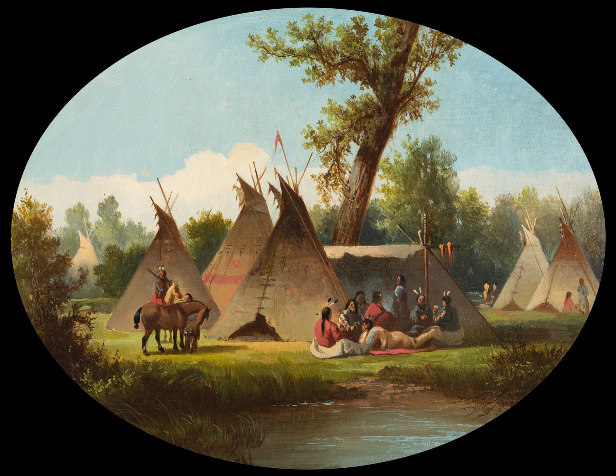 Campement Assiniboin sur le Haut Missouri, vers 1870 - John Mix Stanley