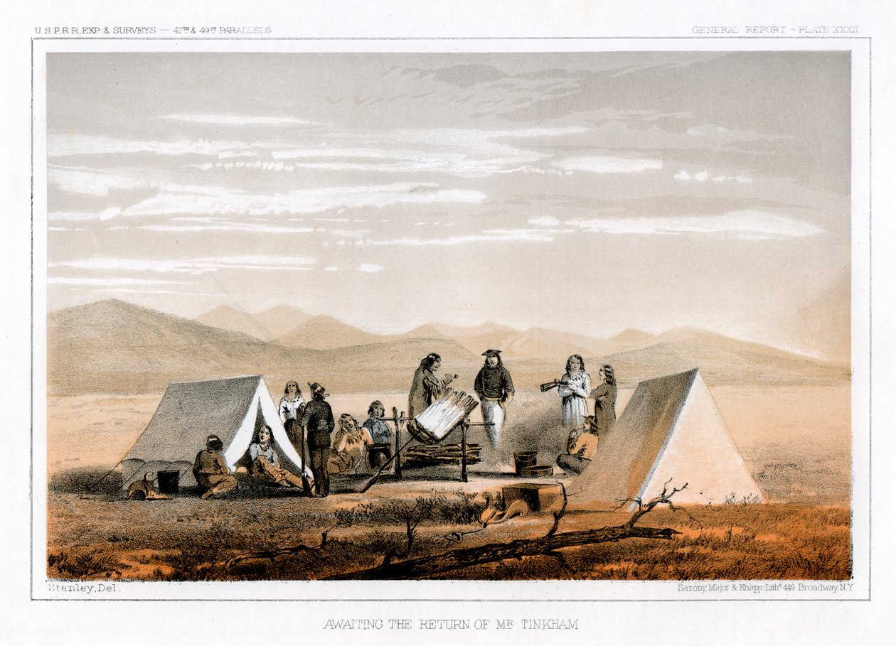 En Attendant le Retour de M. Tinkham, 1856 - John Mix Stanley