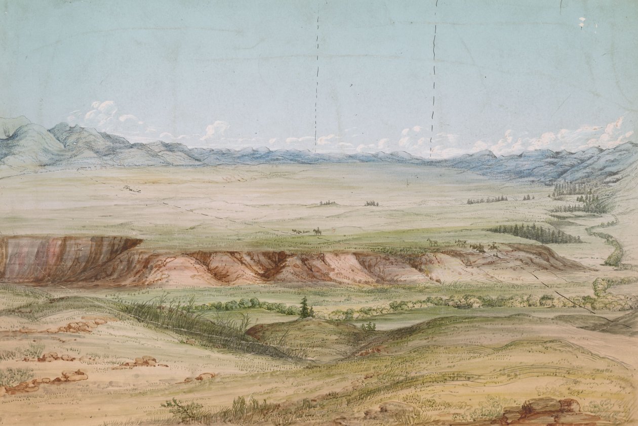 La prairie de Big Hole vue du nord - John Mix Stanley