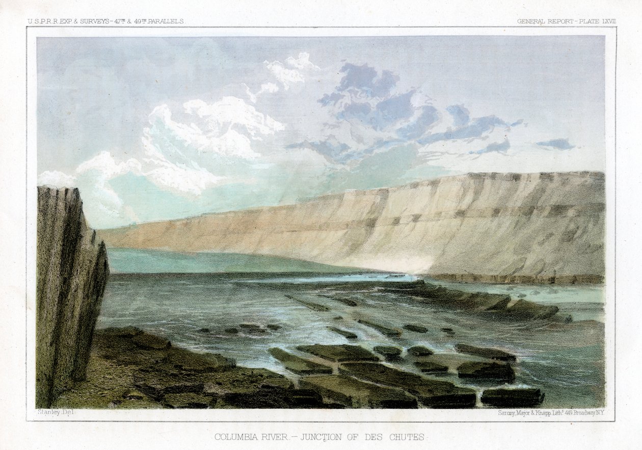 Rivière Columbia, jonction des Des Chutes, 1856 - John Mix Stanley
