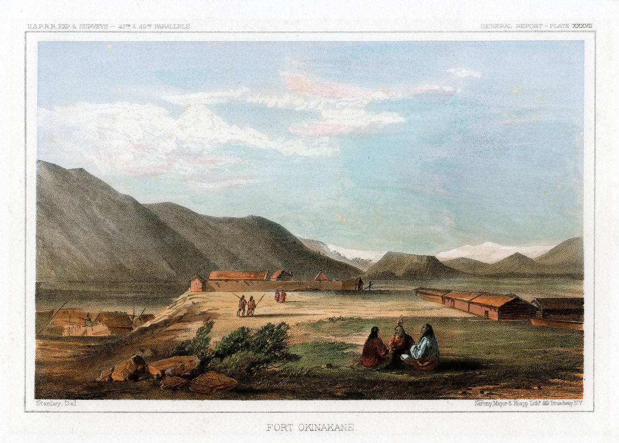 Fort Okinakane, USA, 1856 - John Mix Stanley
